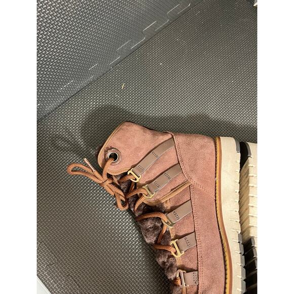 Cole Haan ZeroGrand Luxe Water Resistant Hiker Boot Chestnut Size 8 B - Picture 4 of 8